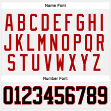 Load image into Gallery viewer, Custom White Black-Red Hockey Jersey