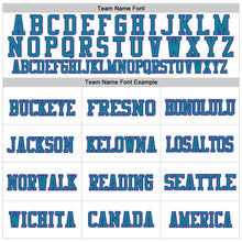 Load image into Gallery viewer, Custom White Teal-Purple Mesh Authentic Football Jersey