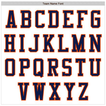 Load image into Gallery viewer, Custom White Navy-Orange Authentic Baseball Jersey