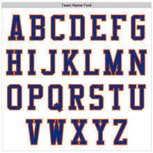 Load image into Gallery viewer, Custom White Royal-Orange Authentic Baseball Jersey