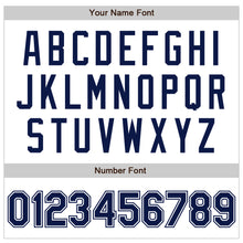 Load image into Gallery viewer, Custom White Navy Authentic Baseball Jersey