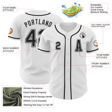 Load image into Gallery viewer, Custom White Black Authentic Baseball Jersey