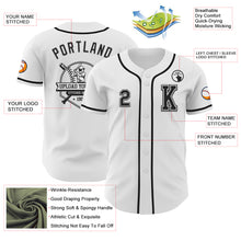 Load image into Gallery viewer, Custom White Black Authentic Baseball Jersey