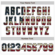 Load image into Gallery viewer, Custom White Vintage USA Flag-Black Authentic Baseball Jersey