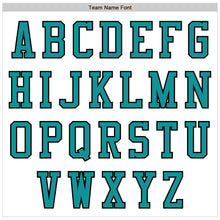 Load image into Gallery viewer, Custom White Teal-Black Authentic Baseball Jersey