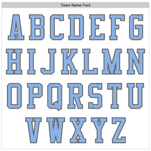 Load image into Gallery viewer, Custom White Light Blue-Steel Gray Authentic Baseball Jersey