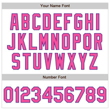 Load image into Gallery viewer, Custom White Pink-Purple Authentic Baseball Jersey