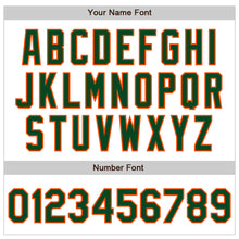 Load image into Gallery viewer, Custom White Green-Orange Authentic Baseball Jersey