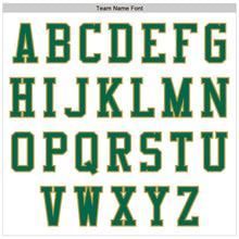Load image into Gallery viewer, Custom White Kelly Green-Old Gold Authentic Baseball Jersey