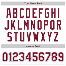 Load image into Gallery viewer, Custom White Crimson-Gray Authentic Baseball Jersey