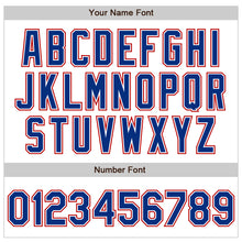 Load image into Gallery viewer, Custom White Royal-Red Authentic Baseball Jersey