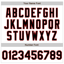 Load image into Gallery viewer, Custom White Black-Red Authentic Baseball Jersey