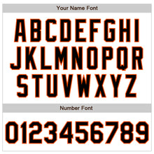 Load image into Gallery viewer, Custom White Black-Orange Authentic Baseball Jersey