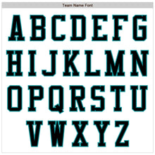Load image into Gallery viewer, Custom White Black-Teal Authentic Baseball Jersey