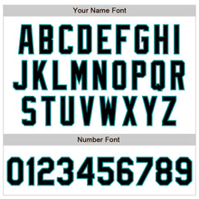 Load image into Gallery viewer, Custom White Black-Teal Authentic Baseball Jersey