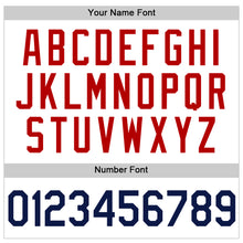 Load image into Gallery viewer, Custom White Navy-Red Authentic Throwback Basketball Jersey