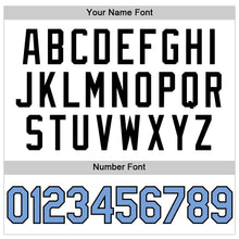 Load image into Gallery viewer, Custom White Light Blue-Black Authentic Throwback Basketball Jersey