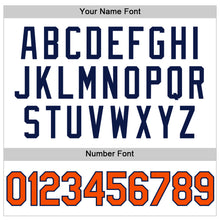 Load image into Gallery viewer, Custom White Orange-Navy Authentic Throwback Basketball Jersey