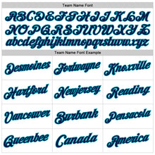 Load image into Gallery viewer, Custom White Navy-Teal Authentic Throwback Basketball Jersey