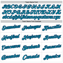 Load image into Gallery viewer, Custom White Teal-Navy Authentic Throwback Basketball Jersey