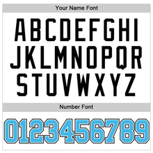 Load image into Gallery viewer, Custom White Black Pinstripe Sky Blue Authentic Basketball Jersey