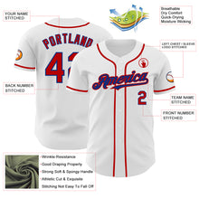 Load image into Gallery viewer, Custom White Red-Royal Authentic Baseball Jersey