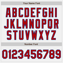 Load image into Gallery viewer, Custom White Red-Royal Authentic Baseball Jersey