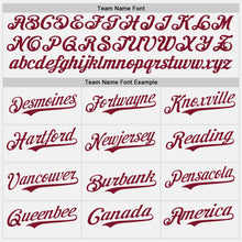 Load image into Gallery viewer, Custom White Crimson Authentic Baseball Jersey