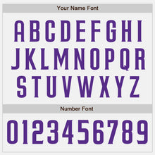 Load image into Gallery viewer, Custom White Purple Pinstripe Purple Authentic Baseball Jersey