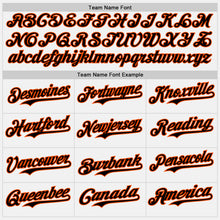 Load image into Gallery viewer, Custom White Black Pinstripe Orange Authentic Baseball Jersey