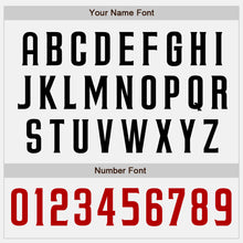 Load image into Gallery viewer, Custom White Black Pinstripe Red Authentic Baseball Jersey