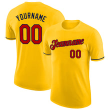 Load image into Gallery viewer, Custom Yellow Red-Navy Performance T-Shirt