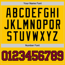 Load image into Gallery viewer, Custom Yellow Maroon-Black Authentic Basketball Jersey