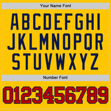 Load image into Gallery viewer, Custom Yellow Red-Navy Authentic Basketball Jersey