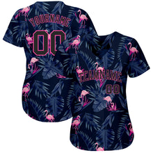 Load image into Gallery viewer, Custom 3D Pattern Design Flamingo Authentic Baseball Jersey