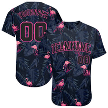 Load image into Gallery viewer, Custom 3D Pattern Design Flamingo Authentic Baseball Jersey
