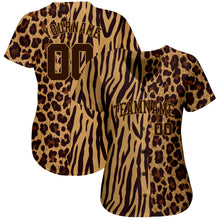 Load image into Gallery viewer, Custom 3D Pattern Design Leopard Skin Zebra Stripe Authentic Baseball Jersey
