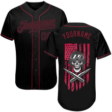 Load image into Gallery viewer, Custom 3D Pattern Design Soldier Skull On American Flag Authentic Baseball Jersey