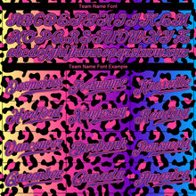 Load image into Gallery viewer, Custom Purple Purple-Pink 3D Pattern Design Leopard Authentic Baseball Jersey