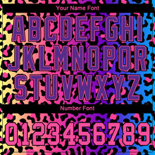 Load image into Gallery viewer, Custom Purple Purple-Pink 3D Pattern Design Leopard Authentic Baseball Jersey