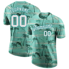 Load image into Gallery viewer, Custom 3D Pattern Design Hawaii Palm Trees Performance T-Shirt