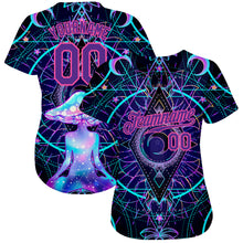Load image into Gallery viewer, Custom 3D Pattern Design Magic Mushrooms Over Sacred Geometry Psychedelic Hallucination Authentic Baseball Jersey