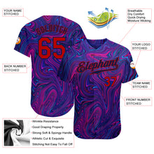 Load image into Gallery viewer, Custom 3D Pattern Design Abstract Interweaving Curved Fluid Art Authentic Baseball Jersey