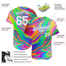 Load image into Gallery viewer, Custom 3D Pattern Design Abstract Colorful Psychedelic Fluid Art Authentic Baseball Jersey