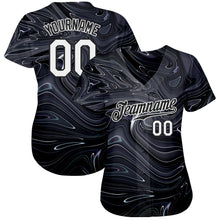 Load image into Gallery viewer, Custom 3D Pattern Design Abstract Liquid Marbling Fluid Art Authentic Baseball Jersey