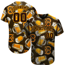 Load image into Gallery viewer, Custom 3D Pattern Design Beer Authentic Baseball Jersey