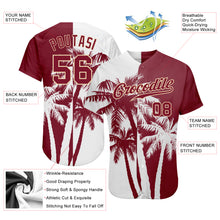 Load image into Gallery viewer, Custom 3D Pattern Design Hawaii Coconut Trees Authentic Baseball Jersey