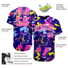 Load image into Gallery viewer, Custom 3D Pattern Design Music Festival Authentic Baseball Jersey