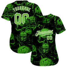 Load image into Gallery viewer, Custom 3D Pattern Halloween Skulls Authentic Baseball Jersey