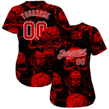 Load image into Gallery viewer, Custom 3D Pattern Halloween Skulls Authentic Baseball Jersey
